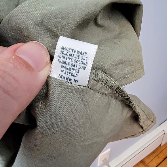 Monrow Evereve Poplin Tank Shirt Laurel Green Size M - Picture 11 of 11